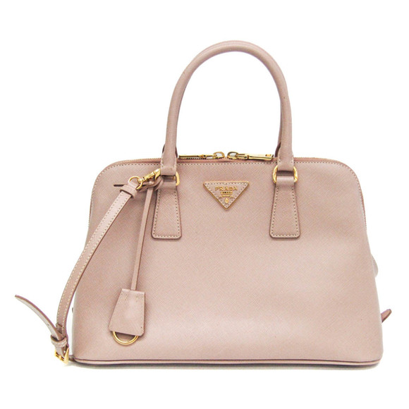 Prada Saffiano BL0837 Women's Leather Handbag,Shoulder Bag Pink Beige - Picture 1 of 10